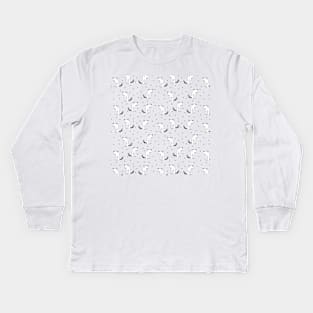 Dog illustration with dots Kids Long Sleeve T-Shirt